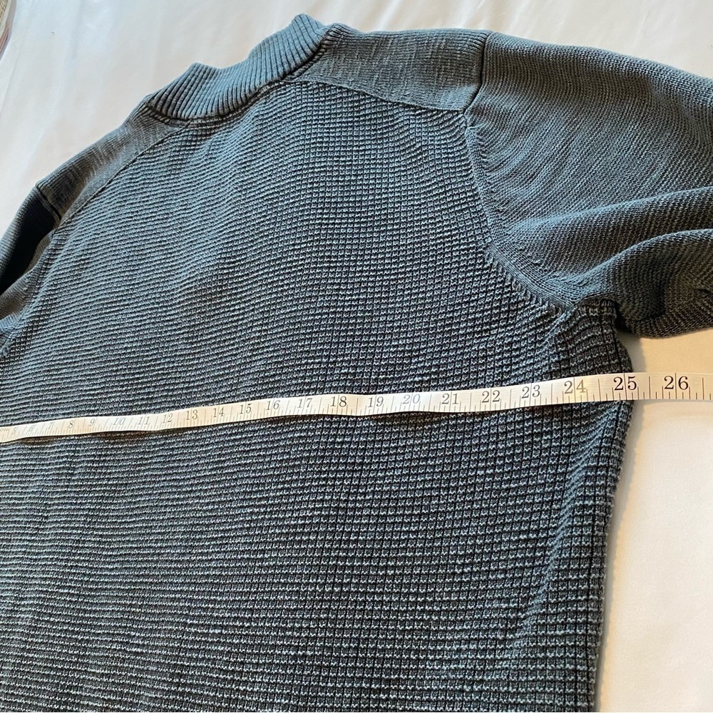 Tommy Bahama Dark Gray Sandover 1/4 Zip Pullover Chunky-Knit Sweater cotton XXL - Picture 9 of 11